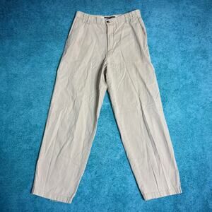 VTG Anchor Blue Baggy Chino Pants 33x32 Tan (Fits 30x28.5) Skater Y2K